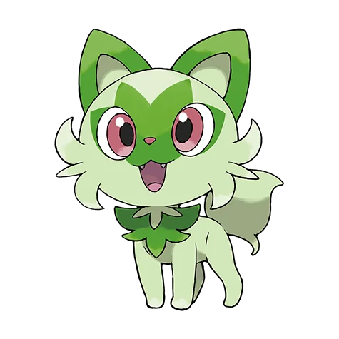 ニャオハ #906 official artwork - grass type Pokemon