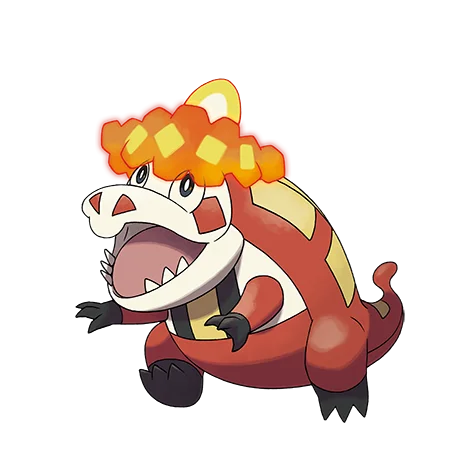 Crocalor #910 official artwork - fire type Pokemon