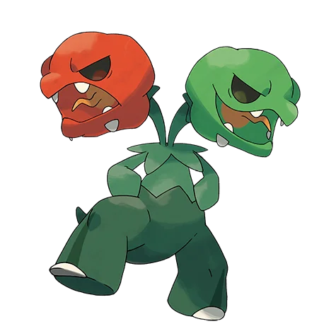 狠辣椒 #952 official artwork - grass/fire type Pokemon