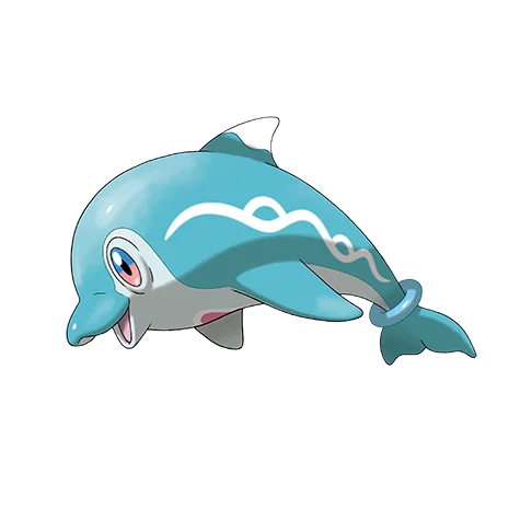 海豚侠 #964 official artwork - water type Pokemon