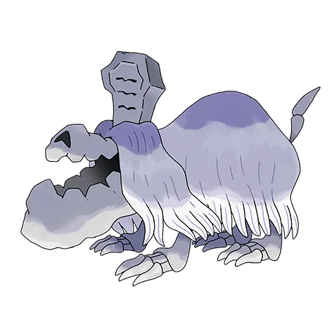 Houndstone #972 official artwork - ghost type Pokemon
