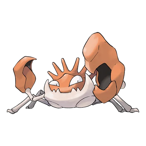 Kingler #099 official artwork - water type Pokemon